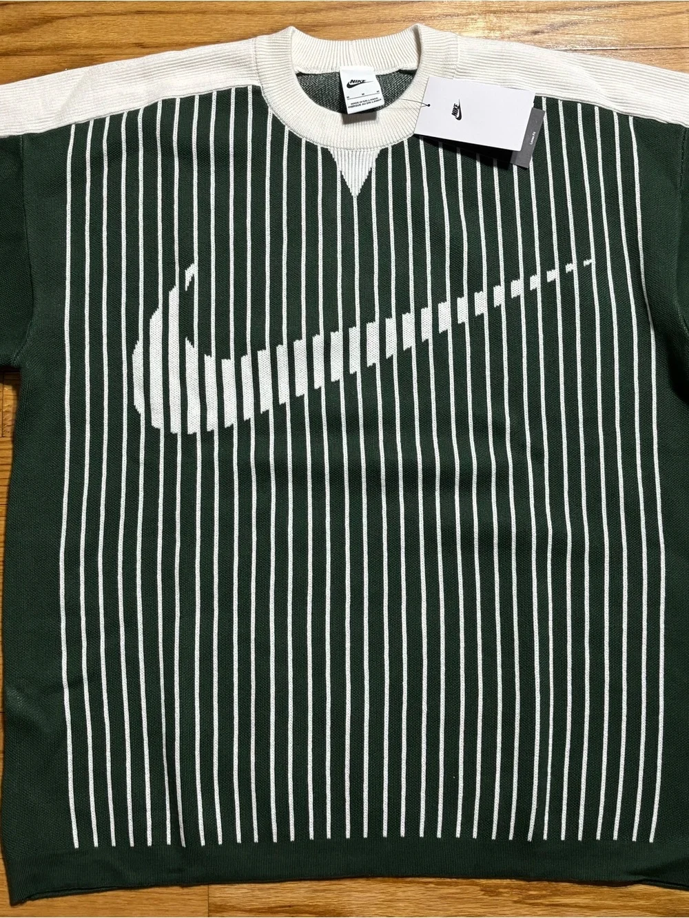 Nike Sweater Sportswear Club Jersey Crew Neck Green Men's sz Medium NEW!!